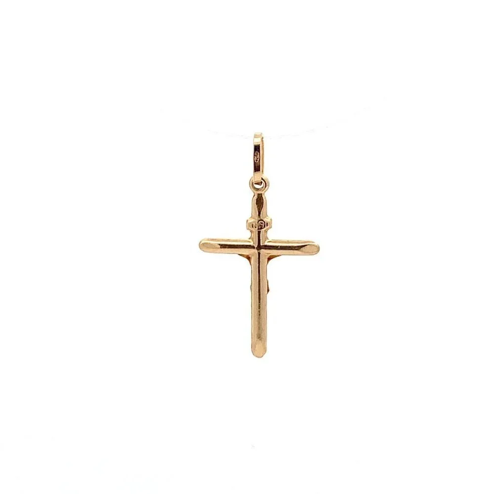 18K Yellow Gold Pendant Cross Jesus Christ 1.20 grams - Picture 7 of 13